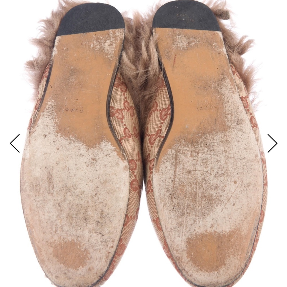 Gucci Princetown loafers Beige Fur Mules size 39 - Picture 5 of 5